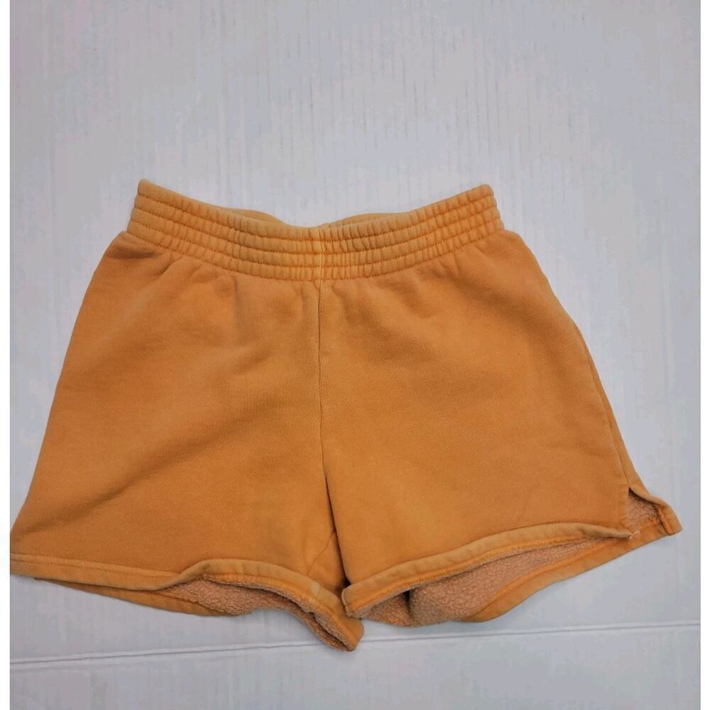 TNA Aritzia Cozy AF Fleece Sweat Shorts Lounge Shorts Orange Size XXS